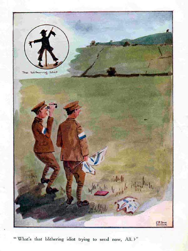 World War 1 cartoons printed for the Signals Section